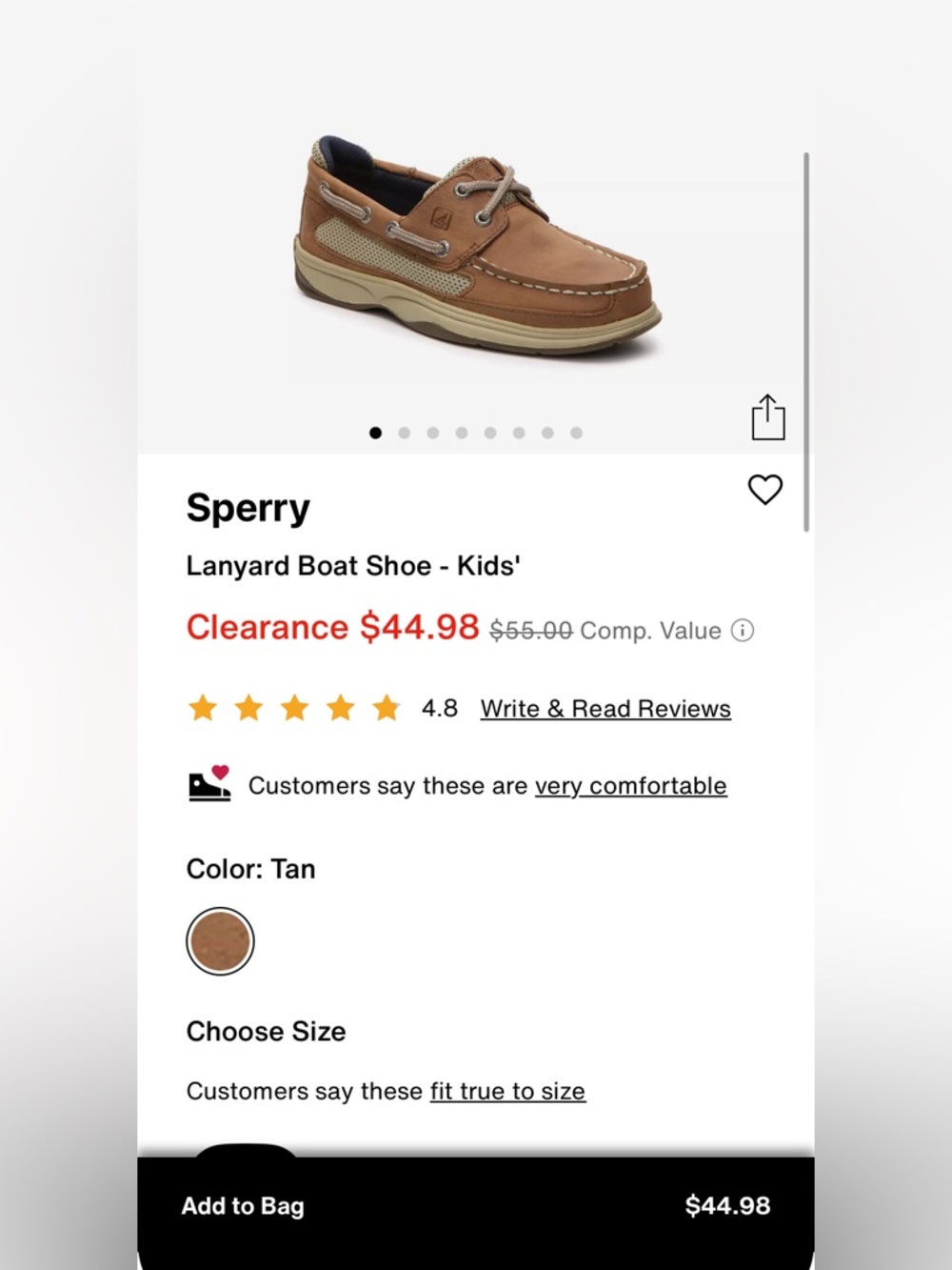 Sperry Kids Lanyard Boat Shoe, like new! - Picture 8 of 9